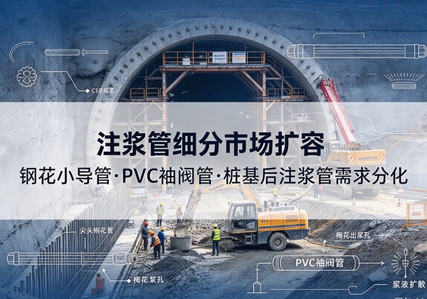 玉门注浆管细分市场扩容，隧道钢花小导管、PVC 袖阀管、桩基后注浆管需求分化